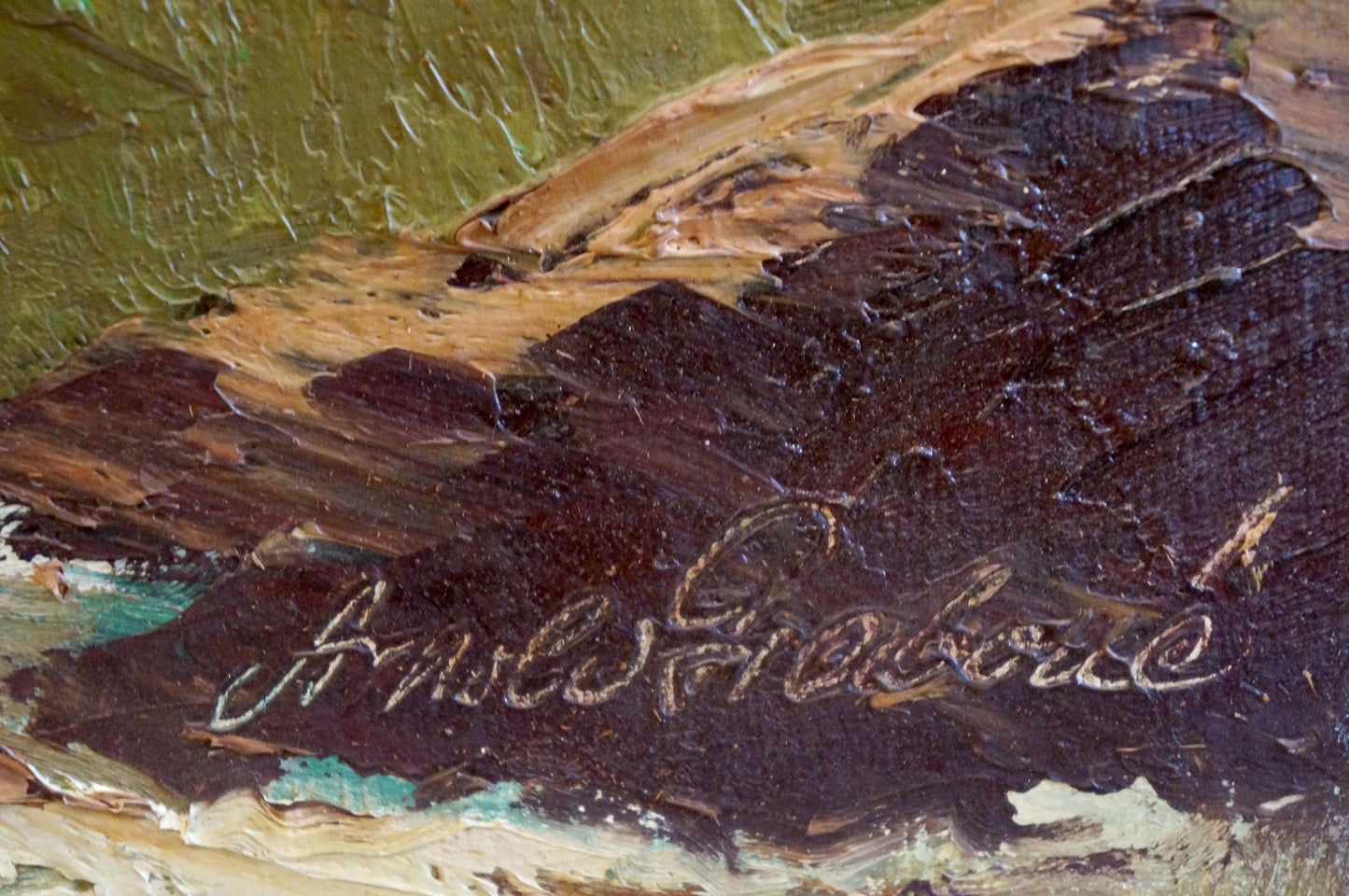 Oil painting Mountain freshness