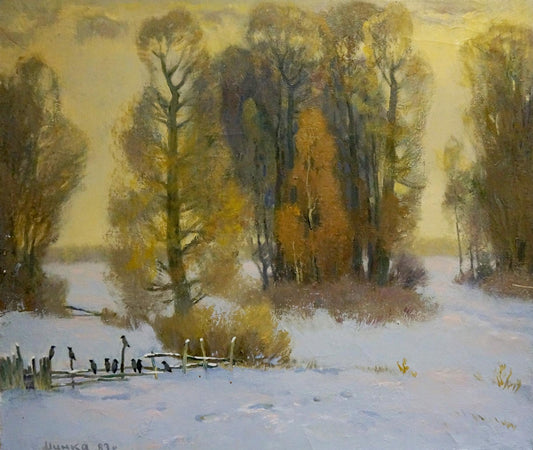Oil painting Winter came Mynka Alexander Fedorovich