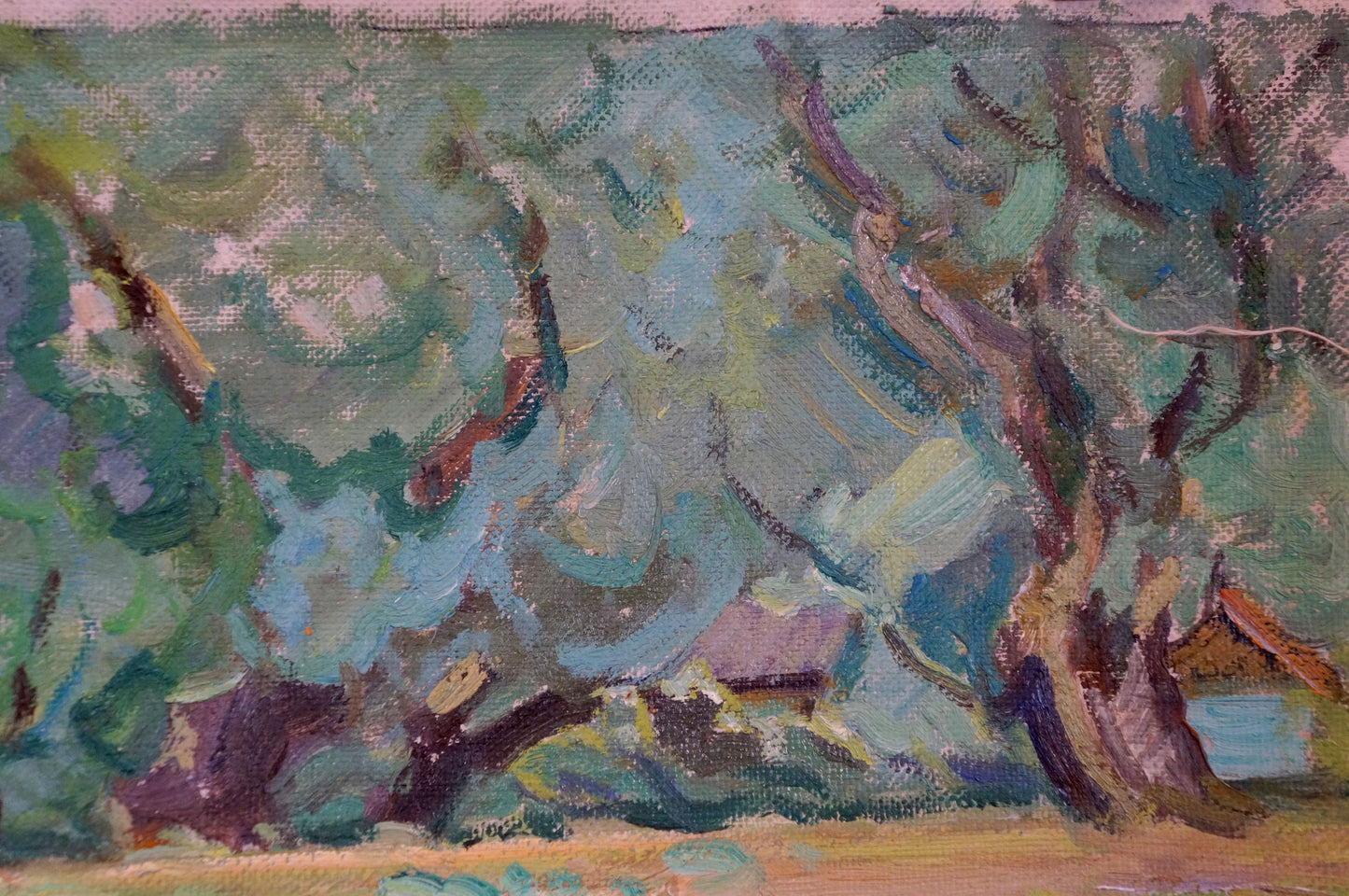 Oil painting Pond near the forest Sevastyanov Viktor Grigorievich