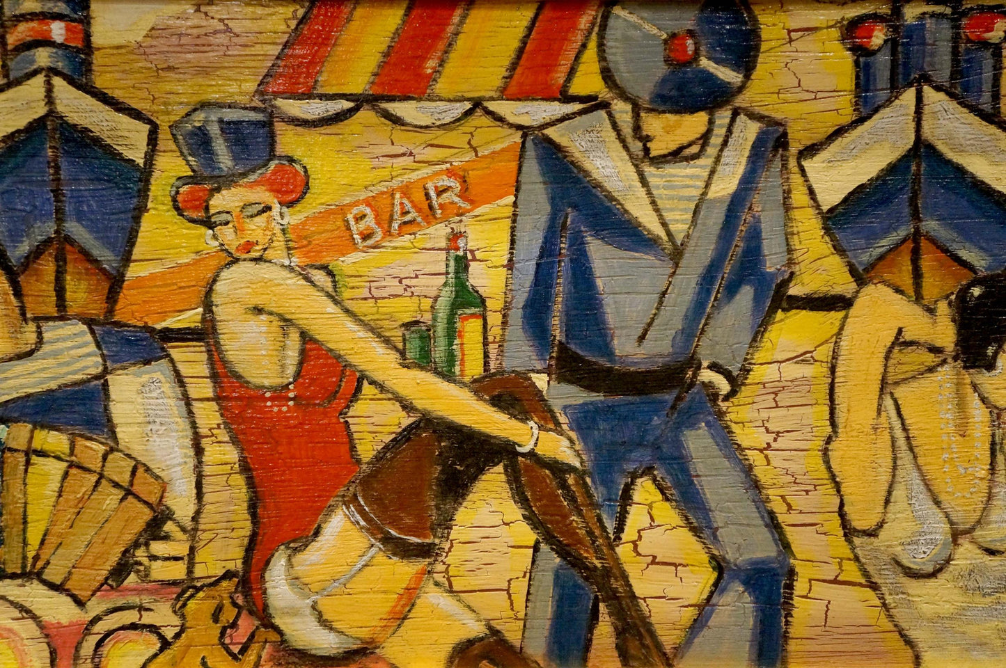Abstract painting People at the bar