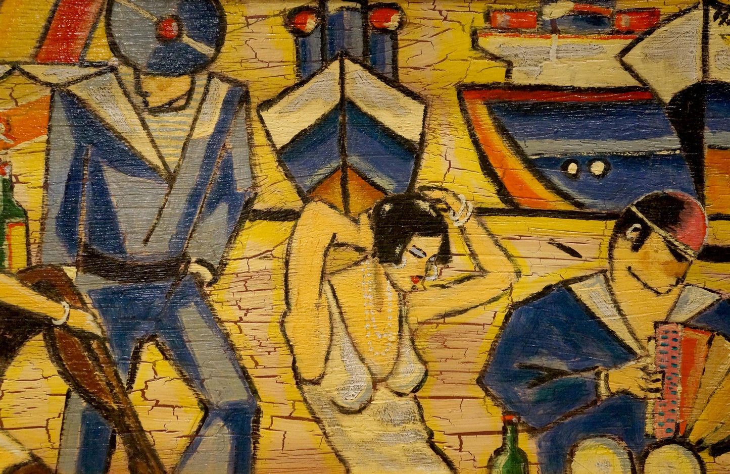 Abstract painting People at the bar