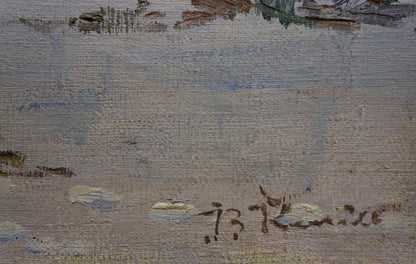 Oil painting Winter landscape V. Kisel'