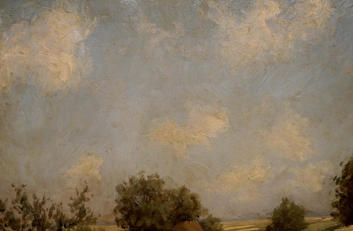 Oil painting Farm road H. Paul-Leba