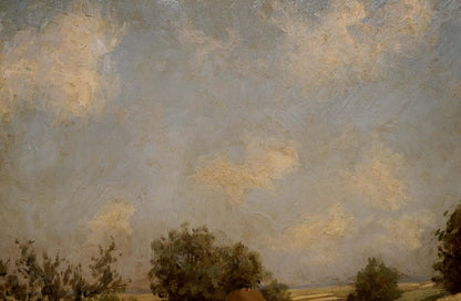 Oil painting Farm road H. Paul-Leba