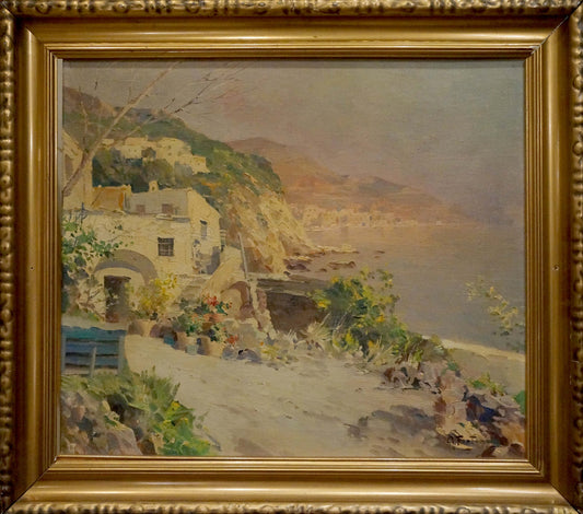 Oil painting Landscape from Greece Fortini A.