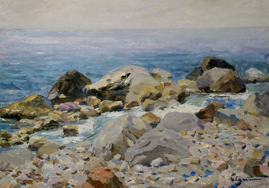 Oil painting Overlooking the sea horizon Petr Sulimenko
