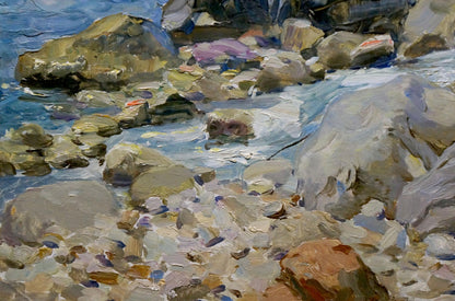 Oil painting Overlooking the sea horizon Petr Sulimenko