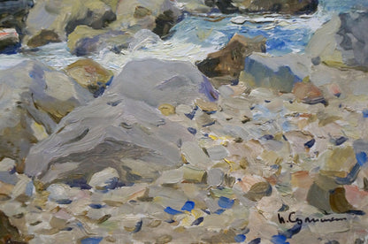 Oil painting Overlooking the sea horizon Petr Sulimenko