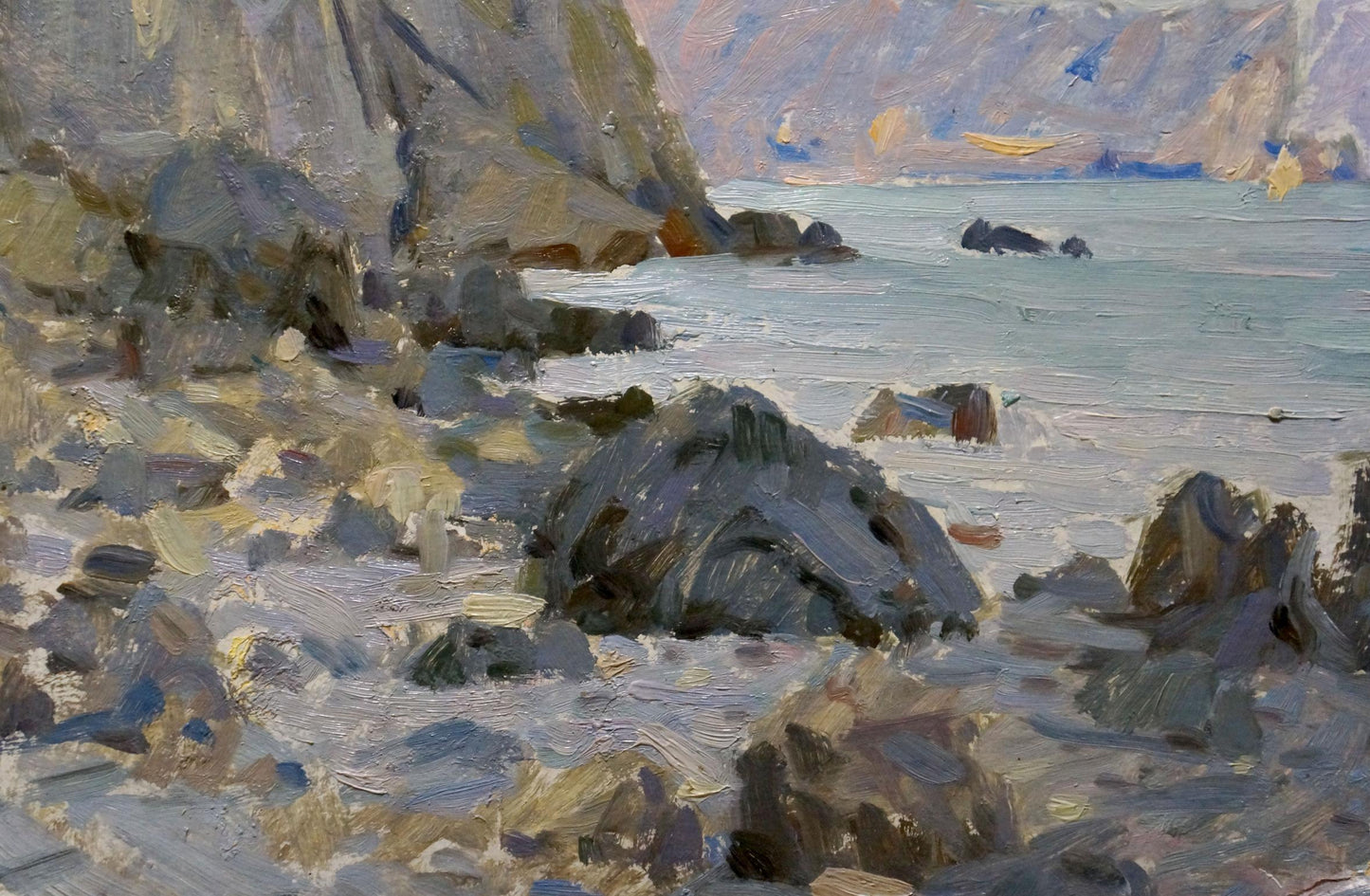 Oil painting Rocky coast Bakaev Sergey Ivanovich