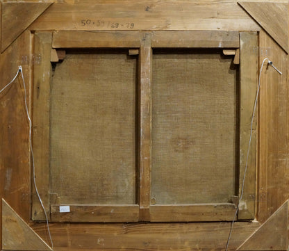 Oil painting House far away in nature European artist