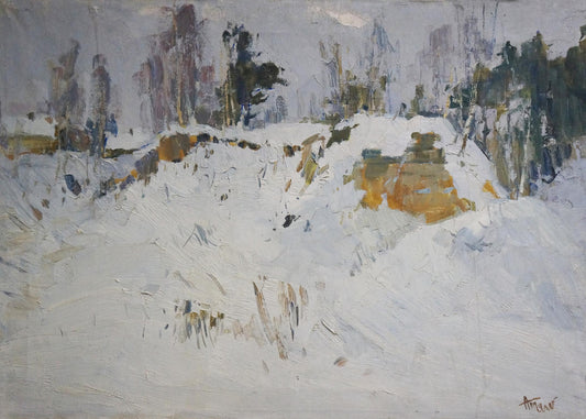 Oil painting Snowdrift Tkachenko Andrey Zinovievich