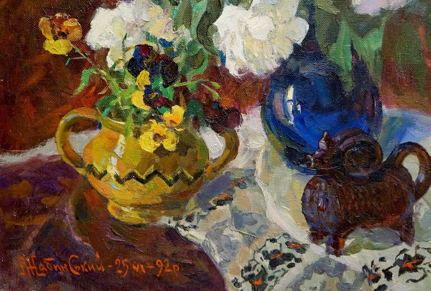 Oil painting Gift for a girl Leonid Zhabinsky