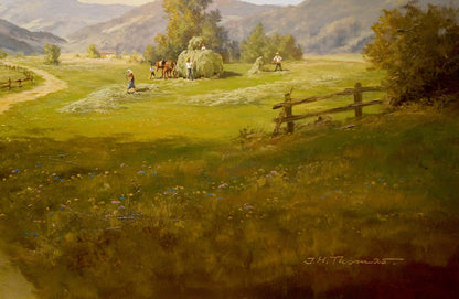 Oil painting Estate road Thomas J.H.