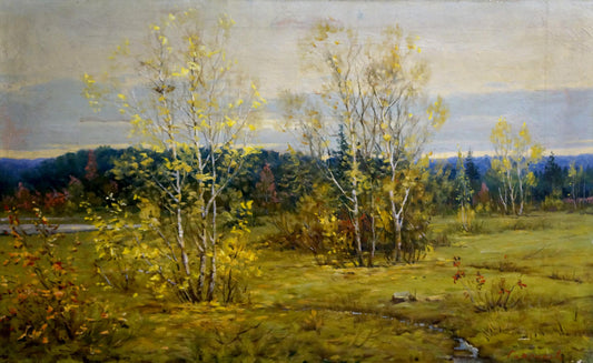 Oil painting Windy autumn landscape V. Gavrilov
