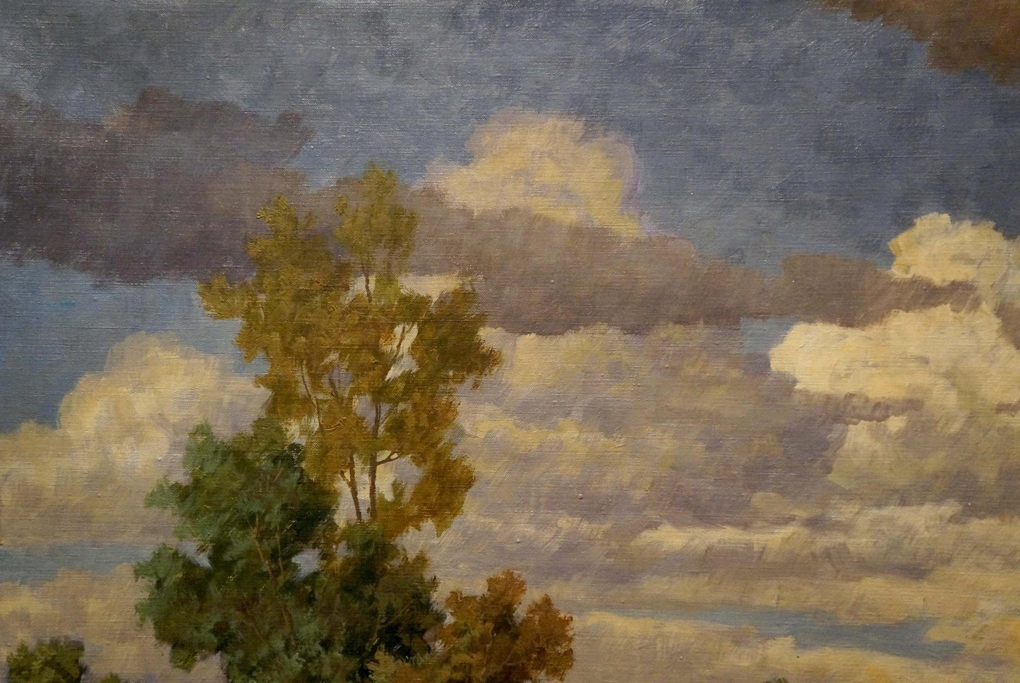 Oil painting Landscape of the village Pawlitschek