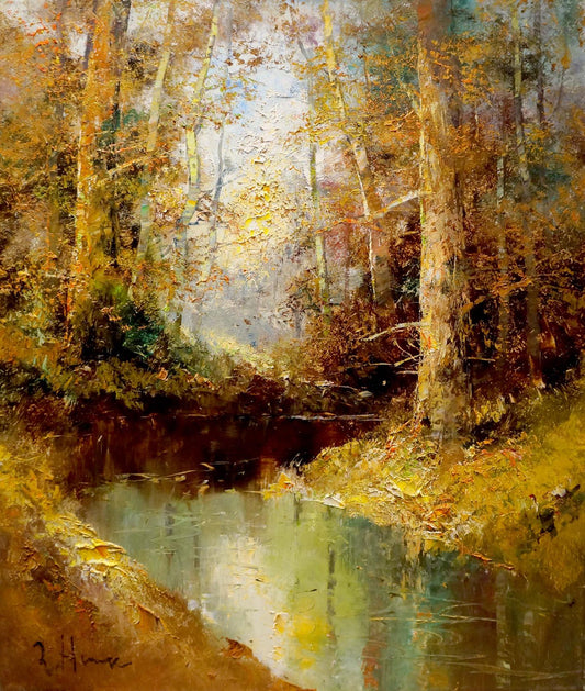 Oil painting Fairy forest