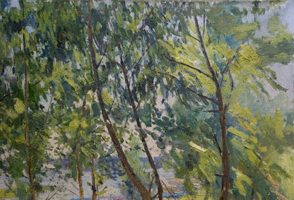 Oil painting A park Latunov Grigory Antonovich