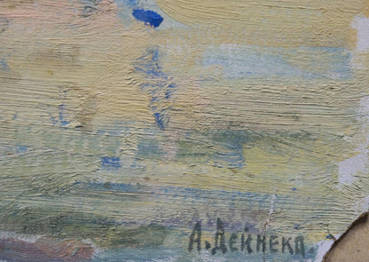 Oil painting On the shore Deineka Alexander Alexandrovich