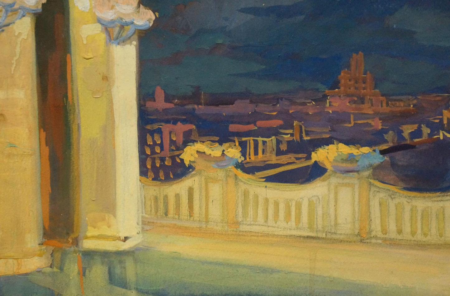 Oil painting Night landscape Deineka Alexander Alexandrovich