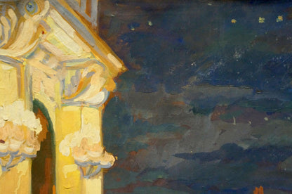 Oil painting Night landscape Deineka Alexander Alexandrovich