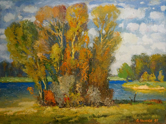 Oil painting Autumn beauty Mynka Alexander Fedorovich