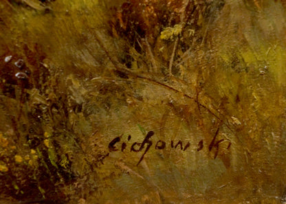 Oil painting Fall Foliage in the Mountains European artist