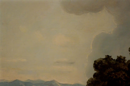 Oil painting Hay field