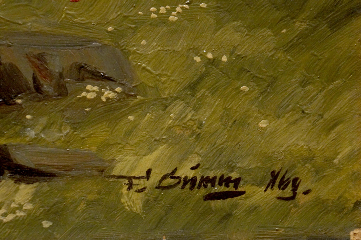 Oil painting Hay field