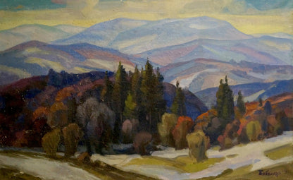 Oil painting Mountain landscape Joseph Mikhailovich Babynets