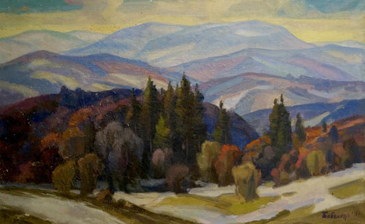 Oil painting Mountain landscape Joseph Mikhailovich Babynets