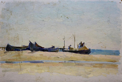 Oil painting On the shore Sulimenko Petr Stepanovich