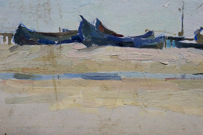 Oil painting On the shore Sulimenko Petr Stepanovich