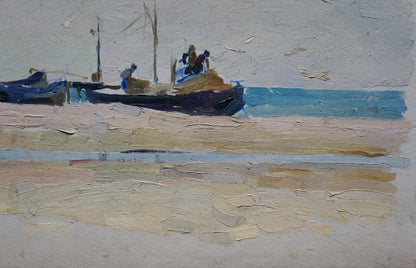 Oil painting On the shore Sulimenko Petr Stepanovich
