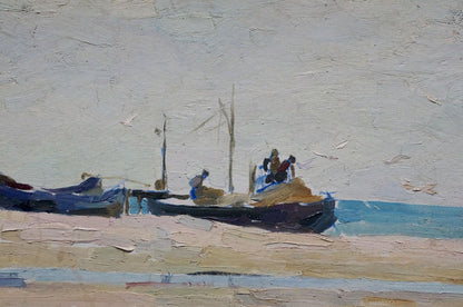 Oil painting On the shore Sulimenko Petr Stepanovich