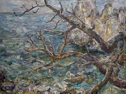 Oil painting Sea in winter Sorokina Natalia Tikhonovna