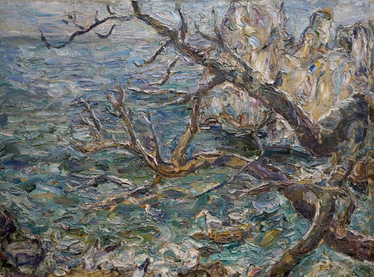 Oil painting Sea in winter Sorokina Natalia Tikhonovna