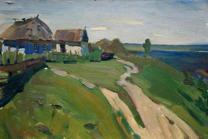 Oil painting Rural landscape Vyazovsky Lev Vsevolodovich