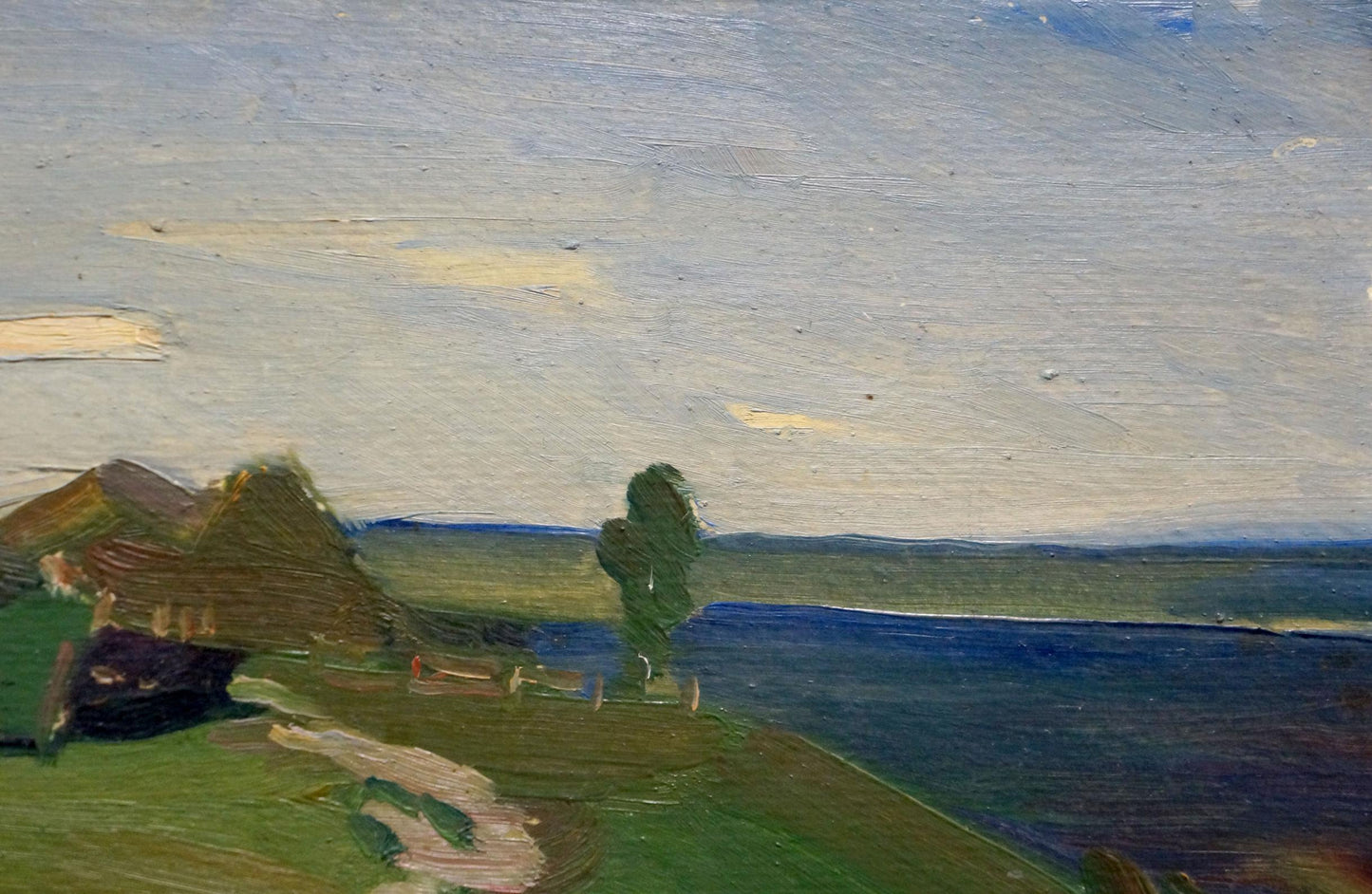 Oil painting Rural landscape Vyazovsky Lev Vsevolodovich