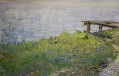Oil painting Path to the river
