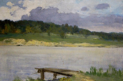 Oil painting Path to the river