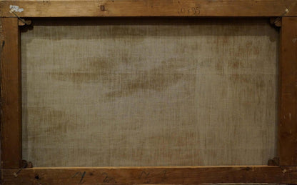 Oil painting People have a rest on a picnic