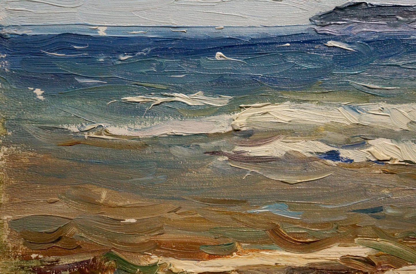 Oil painting Seascape before the storm Arkady Strelov