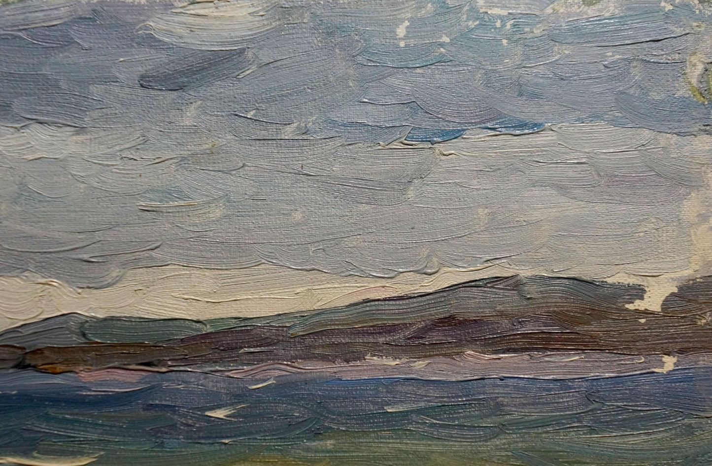 Oil painting Seascape before the storm Arkady Strelov