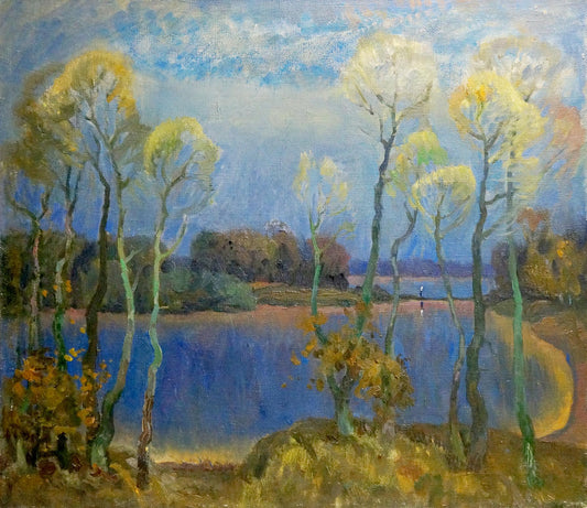 Oil painting Blue day Mynka Alexander Fedorovich