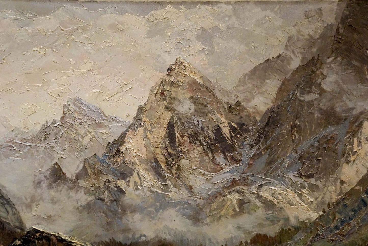 Oil painting Landscape of the village European artist