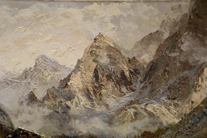Oil painting Landscape of the village European artist