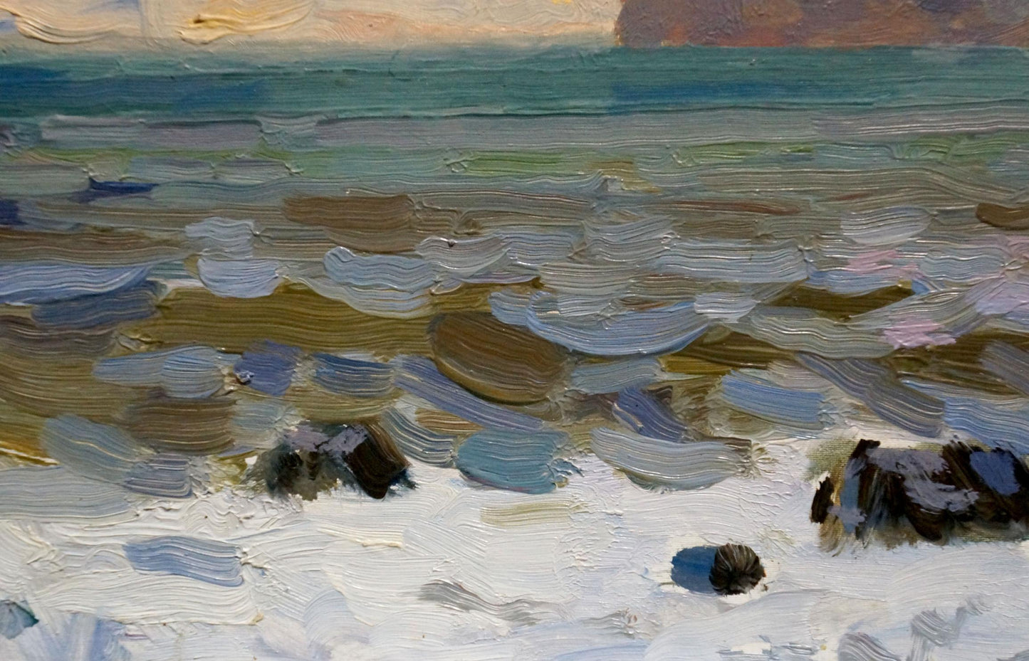 Oil painting Evening seascape Arkady Strelov