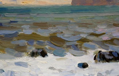 Oil painting Evening seascape Arkady Strelov