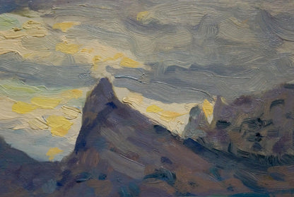 Oil painting Evening seascape Arkady Strelov