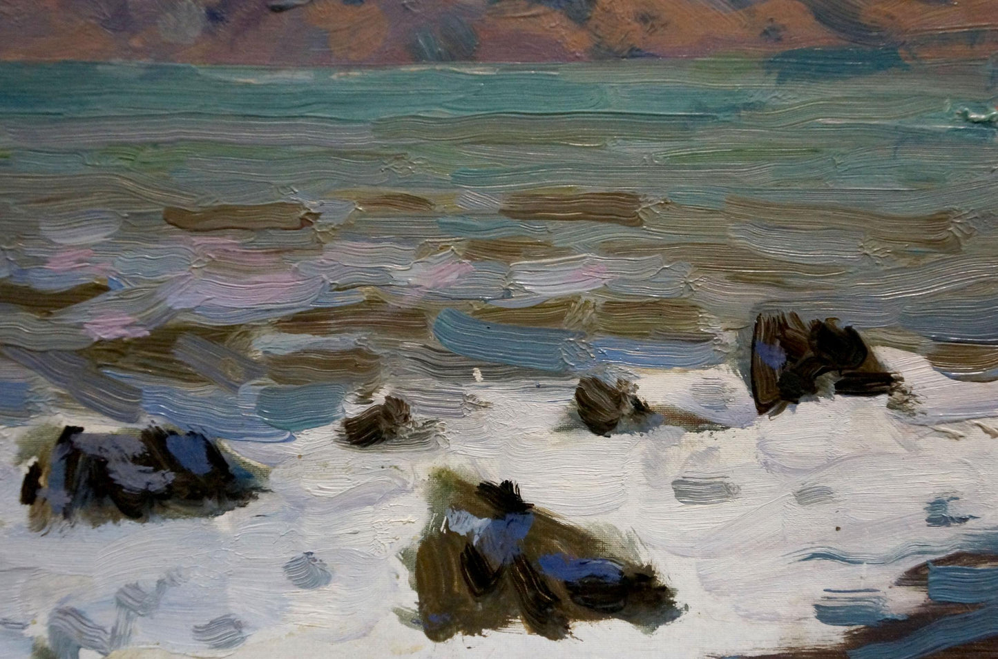 Oil painting Evening seascape Arkady Strelov